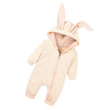 Maxbell Cotton Big Ear Bunny Zipper Jumpsuit Outfits Climbing Clothes Yellow 80