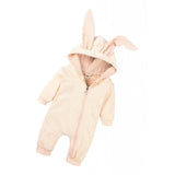 Maxbell Cotton Big Ear Bunny Zipper Jumpsuit Outfits Climbing Clothes Yellow 80