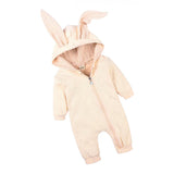 Maxbell Cotton Big Ear Bunny Zipper Jumpsuit Outfits Climbing Clothes Yellow 90