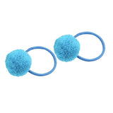 Maxbell Girls Headdress Kids Hair Ball Hair Band Lovely Plush Hair Ties Blue