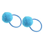 Maxbell Girls Headdress Kids Hair Ball Hair Band Lovely Plush Hair Ties Blue