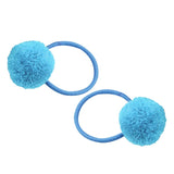Maxbell Girls Headdress Kids Hair Ball Hair Band Lovely Plush Hair Ties Blue