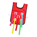 Maxbell Children Catch Tail Kindergarten Sports Game Vest Training Equipment Red