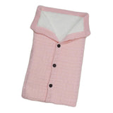 Maxbell Baby Stroller Knit Swaddle Wrap Swaddling Blanket Sleeping Bag Pink
