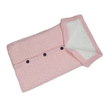 Maxbell Baby Stroller Knit Swaddle Wrap Swaddling Blanket Sleeping Bag Pink