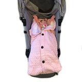 Maxbell Baby Stroller Knit Swaddle Wrap Swaddling Blanket Sleeping Bag Pink