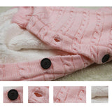 Maxbell Baby Stroller Knit Swaddle Wrap Swaddling Blanket Sleeping Bag Pink