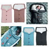 Maxbell Baby Stroller Knit Swaddle Wrap Swaddling Blanket Sleeping Bag Pink