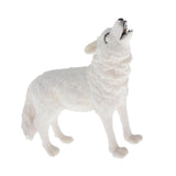 Maxbell Maxbell Realistic Plastic Animal Figure Simualtion Model Toys White Wolf