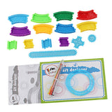 Maxbell 1 Set Spiral Art Set Drawing Spirograph Geometric Ruler Stencil Ruler