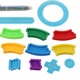 Maxbell 1 Set Spiral Art Set Drawing Spirograph Geometric Ruler Stencil Ruler