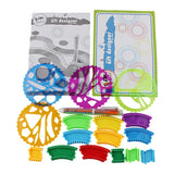 Maxbell New Geometric Ruler Stencil Spiral Art Classic Toy Stationery Tools