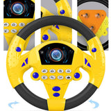Maxbell 2Pieces Simulated Steering Wheel Toy Pretend Adventure Toy for Kids
