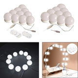 7x10Pcs  LED Vanity Dimmable Mirror Lamp Lights Bulbs Kit adhesive