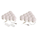 7x10Pcs  LED Vanity Dimmable Mirror Lamp Lights Bulbs Kit adhesive