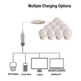 7x10Pcs  LED Vanity Dimmable Mirror Lamp Lights Bulbs Kit adhesive