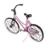 Maxbell 1/16 Diecast Vehicles Bicycle Model Mountain Bike Model Home Decor Pink