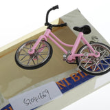 Maxbell 1/16 Diecast Vehicles Bicycle Model Mountain Bike Model Home Decor Pink