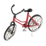Maxbell 1/16 Diecast Vehicles Bicycle Model Mountain Bike Model Home Decor Red Black