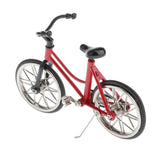 Maxbell 1/16 Diecast Vehicles Bicycle Model Mountain Bike Model Home Decor Red Black