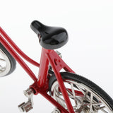 Maxbell 1/16 Diecast Vehicles Bicycle Model Mountain Bike Model Home Decor Red Black