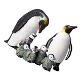 Maxbell Collectible Animal Penuins Family Figurines Miniatures Home Ornaments Decor