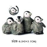 Maxbell Collectible Animal Penuins Family Figurines Miniatures Home Ornaments Decor