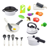 Maxbell Kids Plastic Play Kitchen Childrens Play Pretend Set Toy Accessories 22pcs