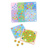 Maxbell 20PCS Wooden Pegs,6PCS Memory Cards Memory Matching Early Education Kids Toy