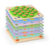 Maxbell 20PCS Wooden Pegs,6PCS Memory Cards Memory Matching Early Education Kids Toy