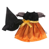 Maxbell Fashion Doll Clothes 18" American Doll Dress Hat Halloween Decoration Yellow