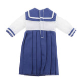 7xLovely Doll Mini School Uniform Dress Clothes for 1/6 Girl Dolls Navy Blue