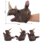 Maxbell Maxbell Simulated Rubber Soft Animal Hand Puppet Head Fun Toys Kids Rhinoceros