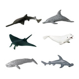 Maxbell Maxbell 6 Pieces Realistic Sea Life Animal Model Figurine Kids Educational Toy