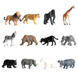 Maxbell Maxbell 12 Pieces Realistic Wildlife/Zoo Animal Model Figurine Kids Educational Toys