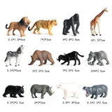 Maxbell Maxbell 12 Pieces Realistic Wildlife/Zoo Animal Model Figurine Kids Educational Toys