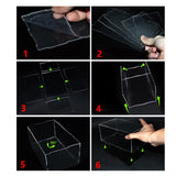 Maxbell 2xAcrylic Display Case Dustproof Protection Boxes Container 27x13x22cm