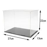 Maxbell 2xAcrylic Display Case Dustproof Protection Boxes Container 27x13x22cm