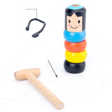 Maxbell 5xUnbreakable Immortal Wooden Man Magic toy Stubborn tumbler Stage Trick Props