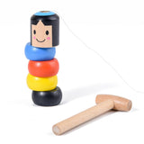 Maxbell 3xUnbreakable Immortal Wooden Man Magic toy Stubborn tumbler Stage Trick Props