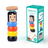 Maxbell 4xUnbreakable Immortal Wooden Man Magic toy Stubborn tumbler Stage Trick Props
