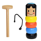 Maxbell 3xUnbreakable Immortal Wooden Man Magic toy Stubborn tumbler Stage Trick Props