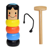 Maxbell 3xUnbreakable Immortal Wooden Man Magic toy Stubborn tumbler Stage Trick Props