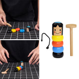Maxbell 4xUnbreakable Immortal Wooden Man Magic toy Stubborn tumbler Stage Trick Props