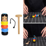 Maxbell 2xUnbreakable Immortal Wooden Man Magic toy Stubborn tumbler Stage Trick Props