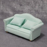 Maxbell 4pcs Simulation Mini 1:12 Wooden Sofa Model with Cushion Living Room Decor