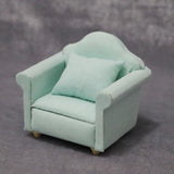 Maxbell 4pcs Simulation Mini 1:12 Wooden Sofa Model with Cushion Living Room Decor