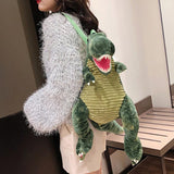Maxbell 6xCute Backpack for Child Toddler Dinosaur Plush Doll Bags Gift Green