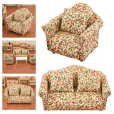 Maxbell Wood Sofa and Carpet Furniture for 1/12 Dollhouse