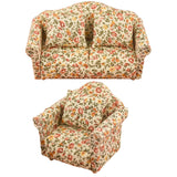 Maxbell Wood Sofa and Carpet Furniture for 1/12 Dollhouse